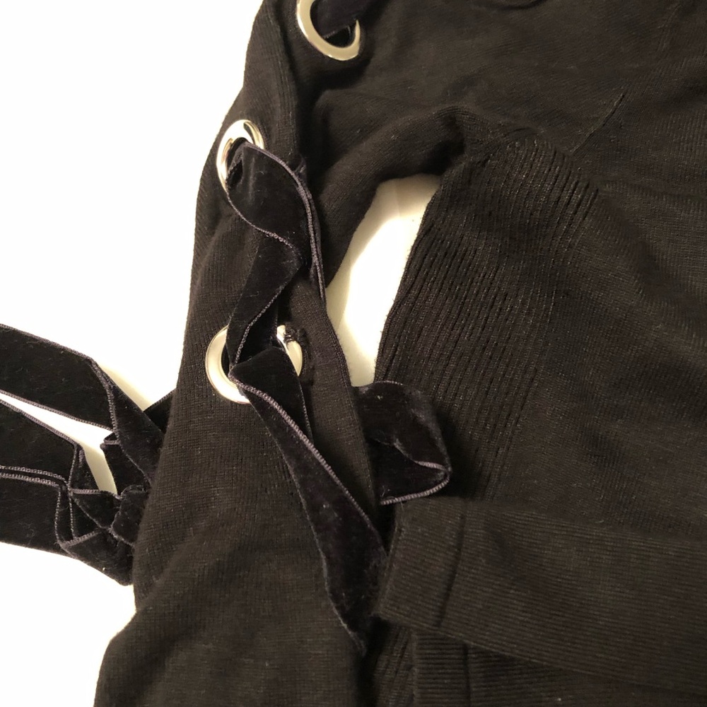 INC International Concepts Black Long Sleeve Top